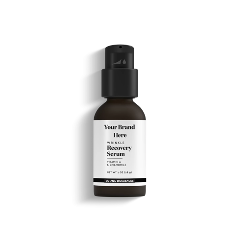 Brand In A Box - Wrinkle Recovery Serum - Amber Bottle with Black Cap - Botanic Biosciences